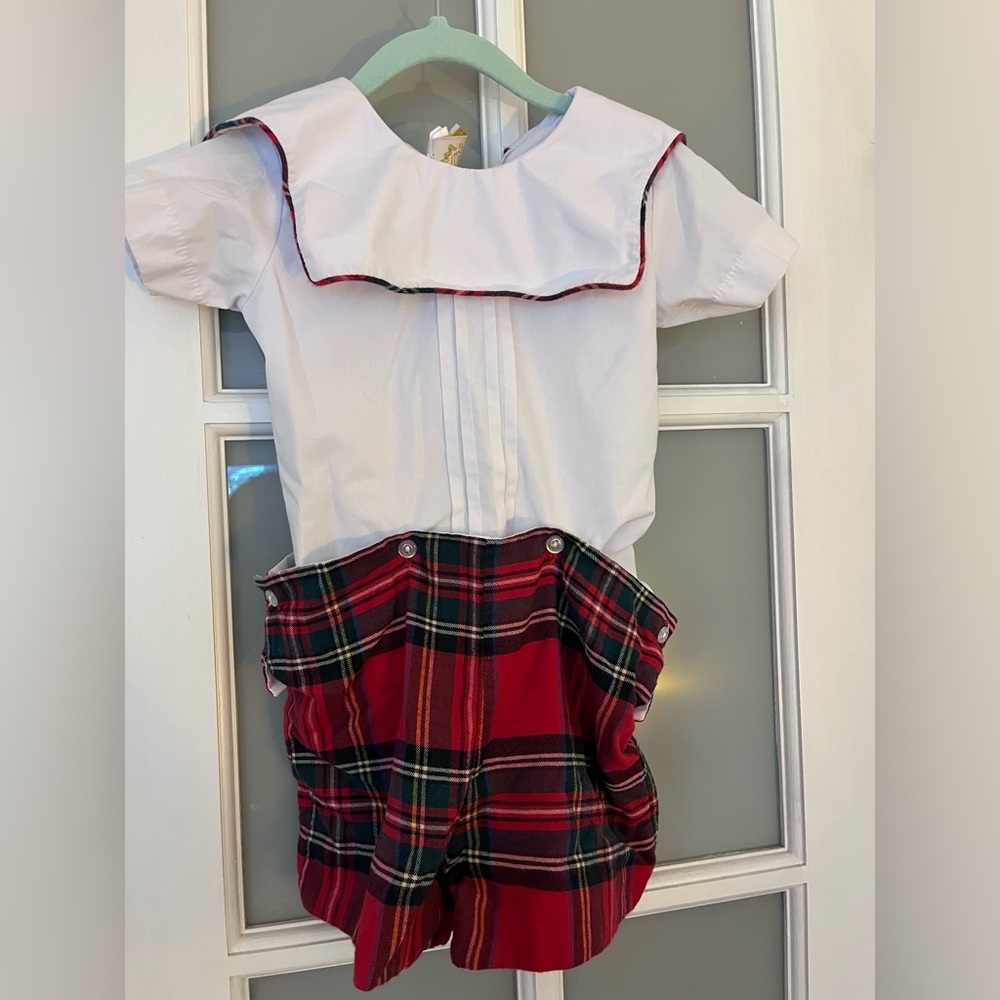 The Beaufort Bonnet Company Red Plaid Kids Matching Set
